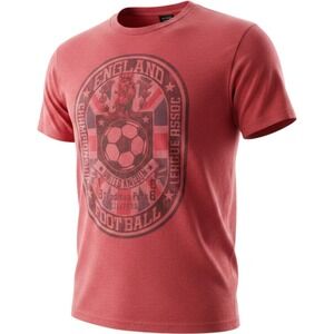 Unitas Vintage England Football T Shirt Red Distressed Crest Graphic Tee 21x28